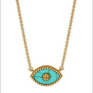 Tory Burch evil eye necklace NWT
